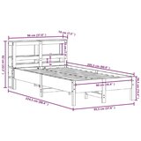  Okvir kreveta bez madraca 90 x 200 cm od masivne borovine | shoptok.hr