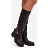 Boto Insulated Women's Boots on Block Heel with Buckle Black Raphaela | Shoptok.si