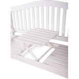 Garden Pleasure Bela lesena vrtna klop Singapore - | Shoptok.si