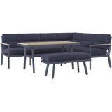 Ambia Garden jedilna lounge garnitura tkanina aluminij | Shoptok.si