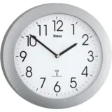 52451 wireless wall clock silver