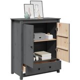  Visoka komoda siva 83 x 41,5 x 100 cm od masivne borovine | Eponuda.com