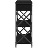  Konferencijska stolica Crna hrast 75x28x75 cm inženjerski drvo i čelik | shoptok.hr