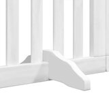 vidaXL Ograda za pse z vrati zložljiva 15 panelov bela 750 cm les | Shoptok.si