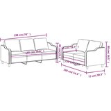  2-dijelni set sofa s jastucima crvena boja vina od tkanine | shoptok.hr
