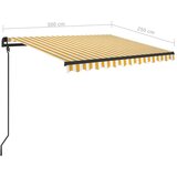  Tenda na ručno uvlačenje sa stupovima 3 x 2 5 m žuto-bijela | shoptok.hr
