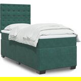 vidaXL Box spring krevet s madracem tamnozeleni 100x200 cm baršunasti | shoptok.hr