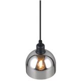  Črna/srebrna viseča svetilka s steklenim senčilom ø 12 cm Molly – | Shoptok.si