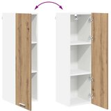 vidaXL Viseča omarica s polico Riga Umetni hrast 30 x 31 x 100 cm | Shoptok.si