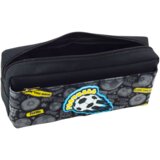 Pencil Case School Organizer with Football Two Pockets Black | shoptok.hr