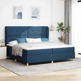  Box Spring postelja z vzmetnico modra 200x200 cm tkanina, (22052984) Cene