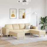  Kauč za dnevni boravak 3 pcs Krema Poliester | shoptok.hr