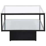 Furniture Fashion Maglehem klub stolić 130 × 60 cm, crni | shoptok.hr