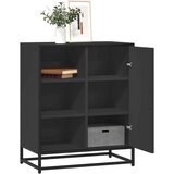 vidaXL Komoda črna 62x35x76 cm inženirski les | Shoptok.si