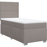  Krevet s oprugama i madracem smeđesivi 90x190 cm od tkanine | shoptok.hr