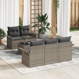 vidaXL vrtna sofaset Set 6 Siva Ratan, Poliester Vrtna sofaset Cene