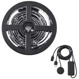 set USB LED trak RGB 1,5m črn + daljinski upravljalnik