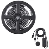 set usb led traka rgb 1,5m crna + daljinski upravljač