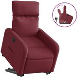  Naslonjač na podizanje od tkanine crvena boja vina | shoptok.hr