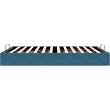 vidaXL Otomanski posteljni okvir brez vzmetnice Temno modra 140x190 cm | Shoptok.si