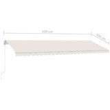  Prostostoječa ročno zložljiva tenda 500x300 cm krem, (20728890) | Shoptok.si