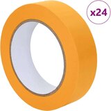 vidaXL Maskirni trakovi za slikarje 24 pcs Rumena 25 mm x 50 m Papir | Shoptok.si