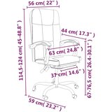  Uredski naslonjač od tkanine smeđi | shoptok.hr