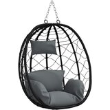  Viseća jaja stolica Antracit 91,5 x 54,5 x 107 cm poliratan | shoptok.hr
