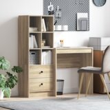 vidaXL stol s pohranom Sonoma hrast Konstruirano drvo | shoptok.hr