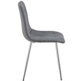 Libra stolica - tamno siva tkanina / kromirane noge x 4 | shoptok.hr