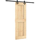  Klizna vrata 70 x 210 cm Čvrsta borovina (neobrađena) | shoptok.hr