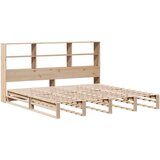 vidaXL Knjižna postelja brez vzmetnice 180x200 cm trden les | Shoptok.si