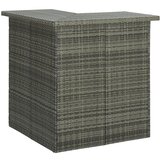 Poli Kotna barska miza siva 100x50x105 cm poli ratan Cene