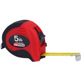 Ks Tools Tračni meter z zavoro, črne / rdeče barve, dolžina 5 m, širina traku 19 mm | Shoptok.si