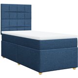 vidaXL Box spring postelja z vzmetnico modra 80x200 cm blago, (21261089) | Shoptok.si