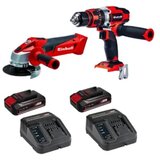 Einhell aku set udarna bušilica i brusilica power x-change tc-tk 20 li kit Cijene