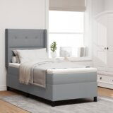 vidaXL Box Spring Krevet s Madracem Svjetlosiva 100x200 cm Tkanina | shoptok.hr