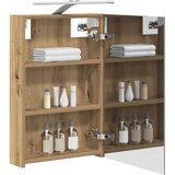 Kopalniška ogledalna omara z LED lučmi Oreh 40 x 10,5 x 60,5 cm, (5000233044) | Shoptok.si