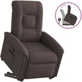  Naslonjač na podizanje tamnosmeđi od tkanine | shoptok.hr