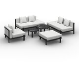 Bessagi Garden lounge garnitura cherry, siva, 6-Delno | Shoptok.si