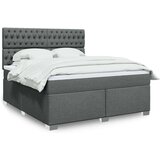 vidaXL Okvir kreveta s oprugama i madrac svjetlosivi 180x200cm tkanina | shoptok.hr