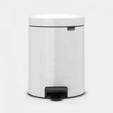 Brabantia Koš za odpadke s pedalom 5L s plastičnim vložkom - bela | Shoptok.si