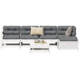 vidaXL 6-dijelni set vrtnih sofa bijeli od masivne borovine | shoptok.hr