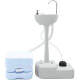  Kamperski WC set 2 pcs Plava i bijela Polietilen Visoke Gustoće | shoptok.hr