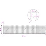  Gabion s žicom debljine 5 mm i mrežom 5x5 cm 250x10x50 cm - 10 cm 50 cm 250 cm | shoptok.hr