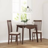 vidaXL Jedilni stoli z blazinami 2 kosa Brown Solid Wood Rubber Cene