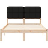  Krevetni okvir s tapiciranim uzglavljem Crna 120 x 200 cm | shoptok.hr
