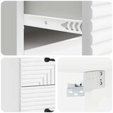  Stenski nočni omarici Bela visok sijaj 34,5 x 33 x 40 cm, (5000209634) | Shoptok.si
