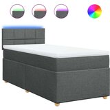 vidaXL Krevet s oprugama i madracem tamnosivi 90 x 190 cm od tkanine | shoptok.hr