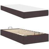  Okvir kreveta s madracem 2 kom. Smeđa tkanina Žućkastosmeđa 90 x 200 cm | shoptok.hr